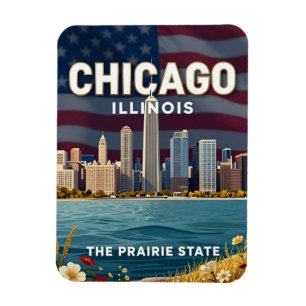Imán Patrimonio de la ciudad del horizonte de Chicago I