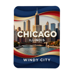 Imán Patrimonio de la ciudad del horizonte de Chicago I