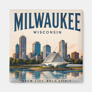 Imán Patrimonio del frente del lago de Milwaukee