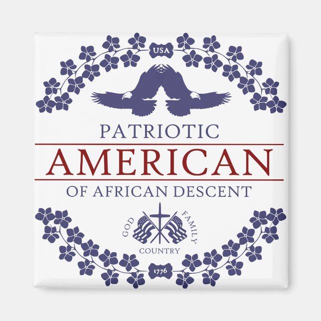 Imán PATRIOTA afroamericano (Frente)