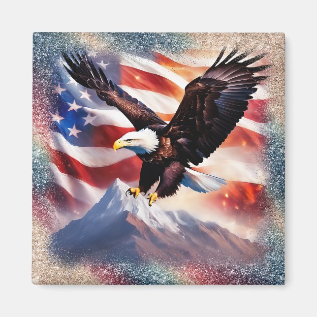 Imán Patriotic Eagle Magnet (Frente)