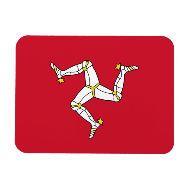 Imán Patriotic flexible magnet with Isle of Man flag (Horizontal)