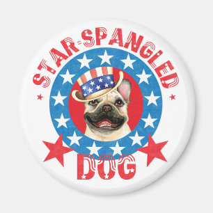 Imán Patriotic Frenchie Magnet