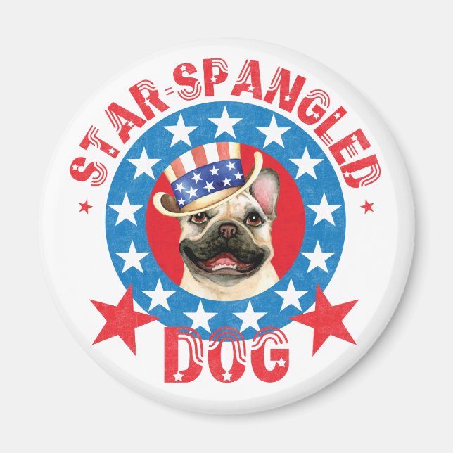 Imán Patriotic Frenchie Magnet (Frente)