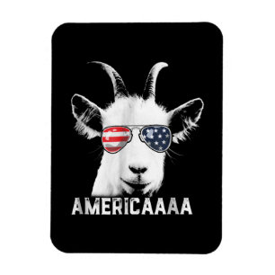 Imán Patriotic Goat Funny Goat America