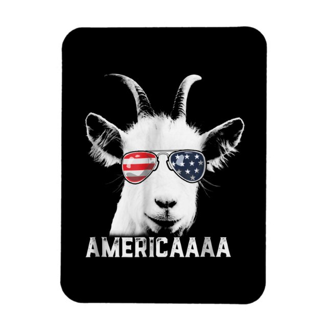 Imán Patriotic Goat Funny Goat America (Vertical)