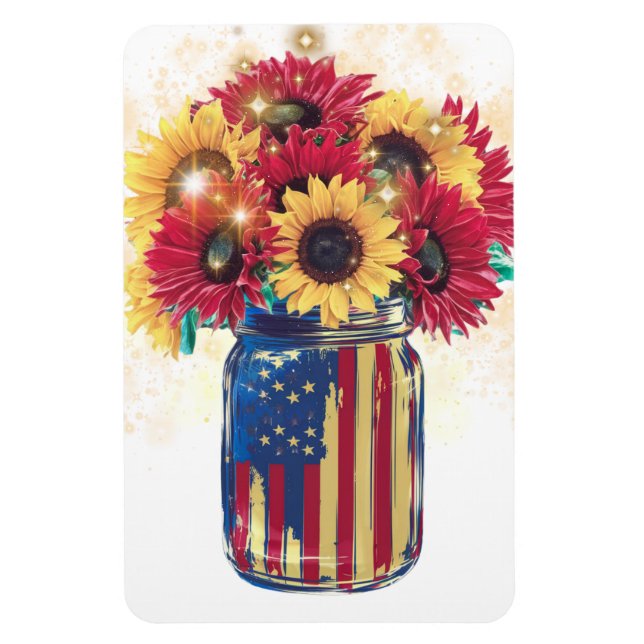 Imán Patriotic Jar USA 4 de julio (Vertical)