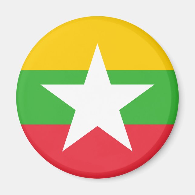 Imán Patriotic Myanmar Flag (Frente)