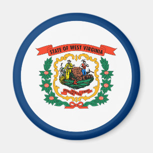 Imán Patriotic West Virginia State Flag