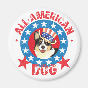 Imán Patriótico Cardigan Welsh Corgi Magnet