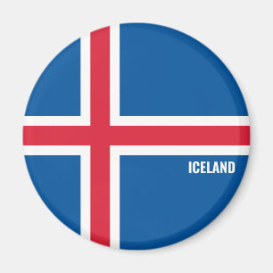 Imán Patriótico con bandera de Islandia encantadora