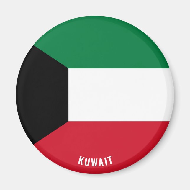 Imán Patriótico de Bandera de Kuwait (Frente)