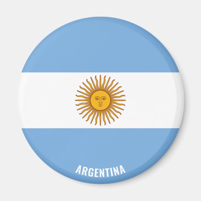 Imán Patriótico de la Bandera de Argentina (Frente)