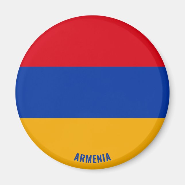 Imán Patriótico de la Bandera de Armenia (Frente)