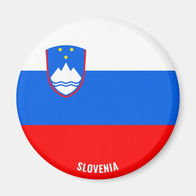 Imán Patriótico de la Bandera de Eslovenia (Frente)
