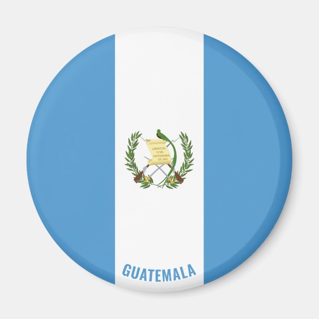 Imán Patriótico de la Bandera de Guatemala (Frente)