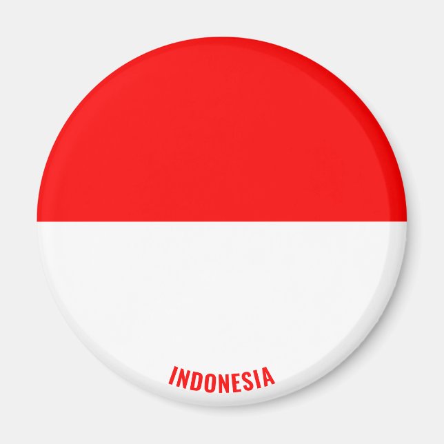 Imán Patriótico de la Bandera de Indonesia (Frente)