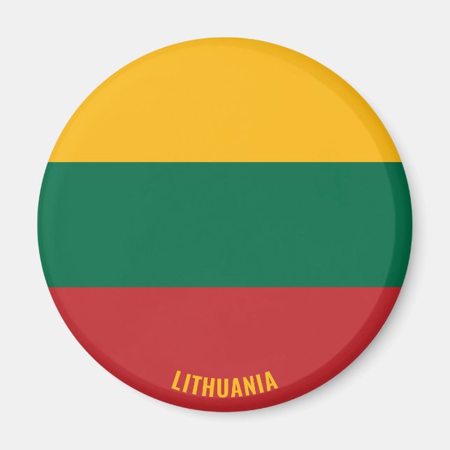 Imán Patriótico de la Bandera de Lituania (Frente)