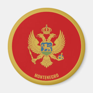 Imán Patriótico de la Bandera de Montenegro