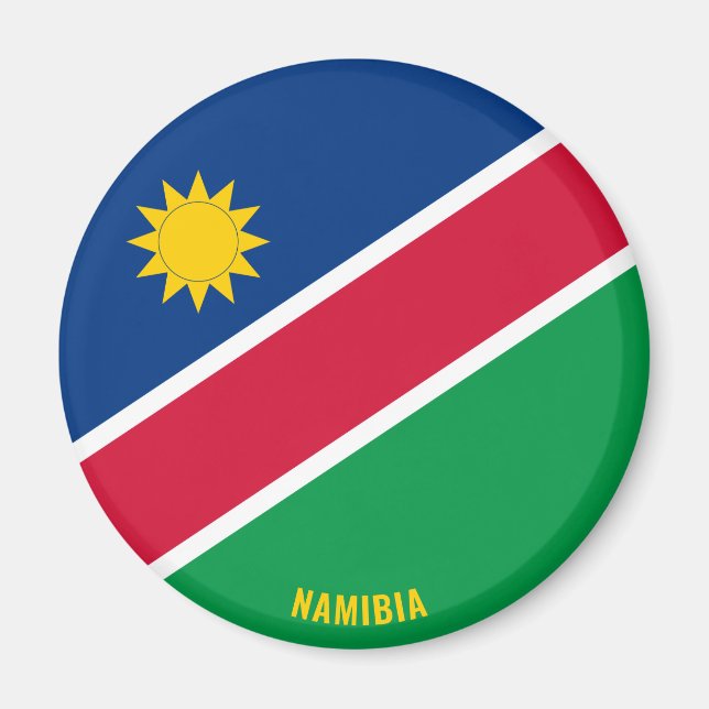 Imán Patriótico de la Bandera de Namibia (Frente)
