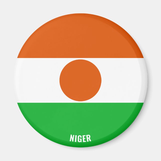 Imán Patriótico de la Bandera de Níger (Frente)