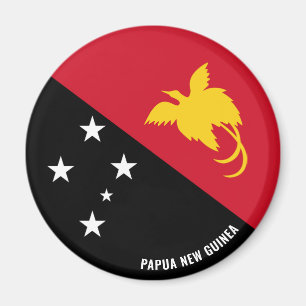 Imán Patriótico de la bandera de Papúa Nueva Guinea