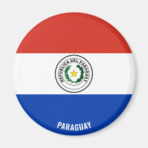 Imán Patriótico de la Bandera de Paraguay