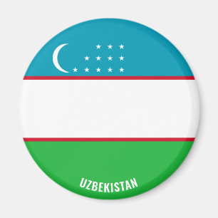 Imán Patriótico de la bandera de Uzbekistán