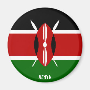 Imán Patriótico del Encanto de la Bandera de Kenia