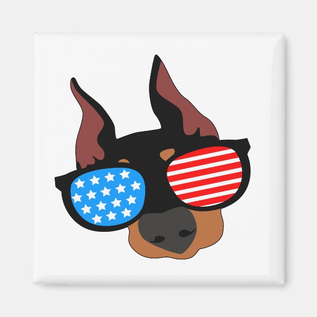 Imán Patriótico Doberman (Frente)