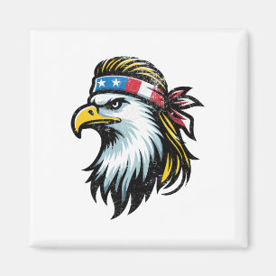 Imán Patriótico Eagle Mullet Bandera Estadounidense - 4