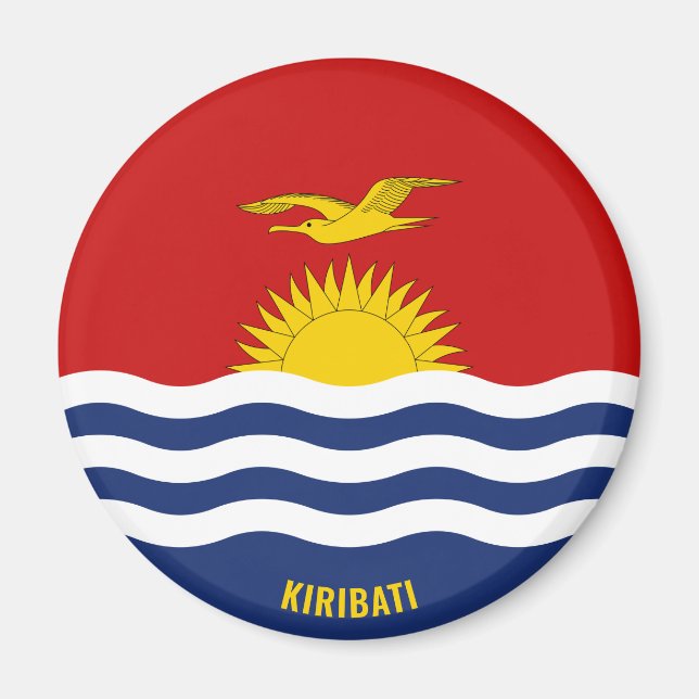 Imán Patriótico encantador de la bandera de Kiribati (Frente)