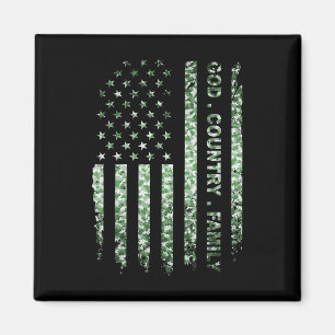 Imán Patriótico Estados Unidos Bandera Dios País Famili