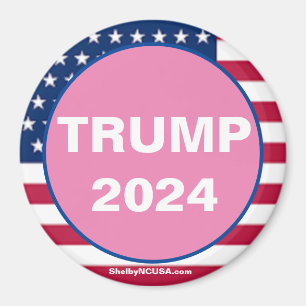 Imán patriótico rosa TRUMP 2024