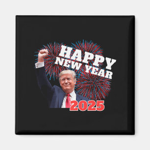Imán Patriótico Trump Feliz Año Nuevo 2025 Papá Está en