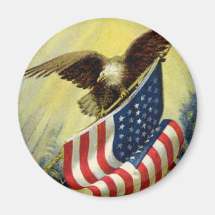 Imán Patriotismo del vintage, bandera americana