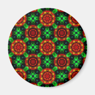 Imán Patrón abstracto boho elegante moderno floral #504