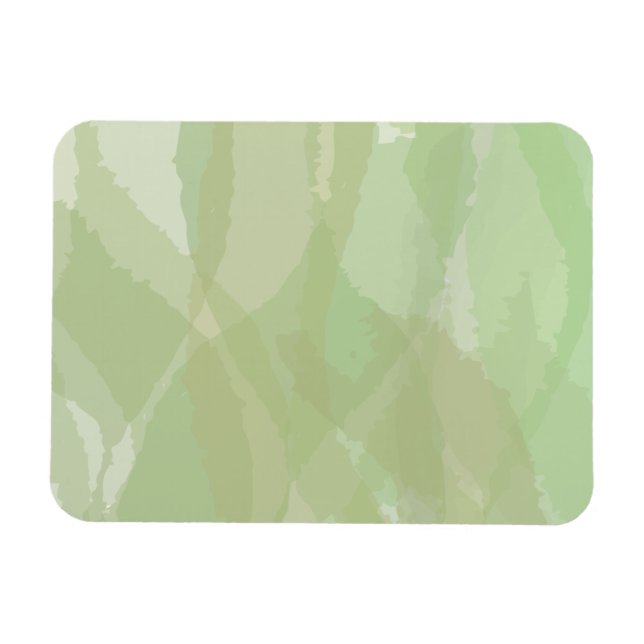 Imán Patrón abstracto de acuarela verde, fresco y moder (Horizontal)