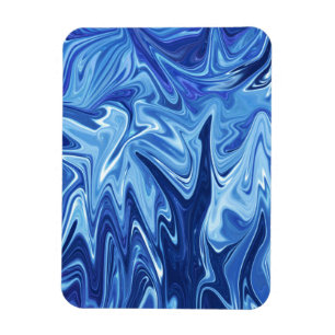 Imán Patrón abstracto de líquido azul