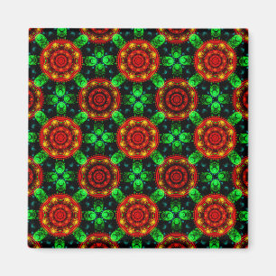 Imán Patrón abstracto elegante boho moderno floral #504