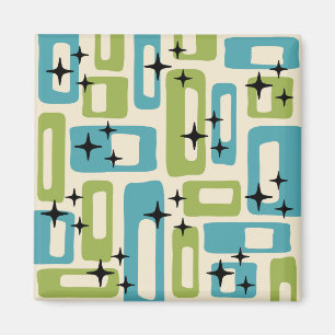 Imán Patrón abstracto moderno de mediados de siglo