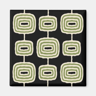 Imán Patrón abstracto moderno de mediados de siglo