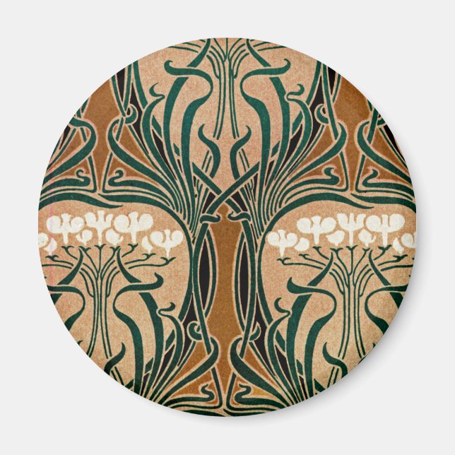 Imán patrón Art Nouveau #9 (Frente)