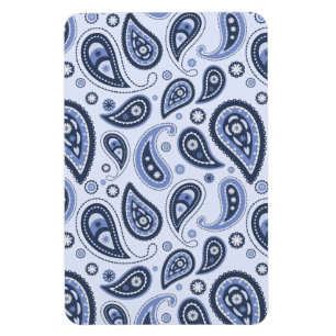 Imán Patrón azul paisley