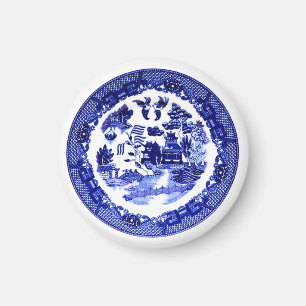 Imán Patrón azul salvaje antiguo vintage alrededor de 1