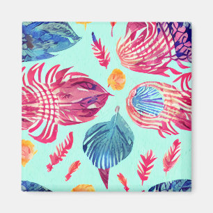 Imán Patrón Boho Feathers