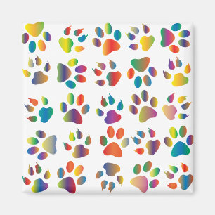 Imán patrón colorido de garra