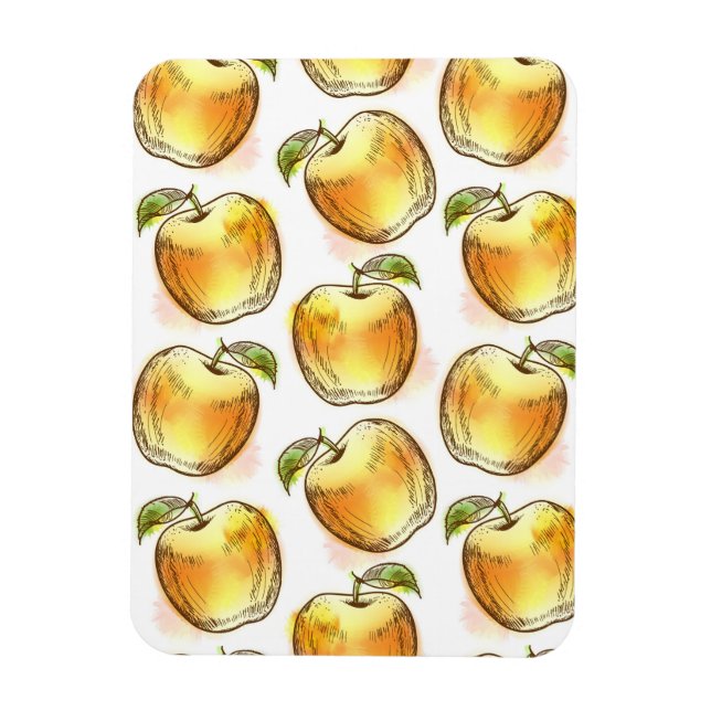 Imán Patrón con manzana amarilla (Vertical)