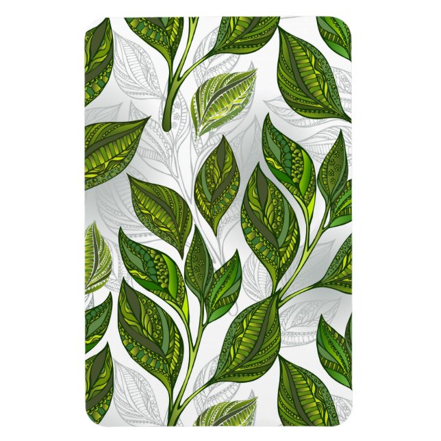 Imán Patrón continuo con hojas de té verde (Vertical)