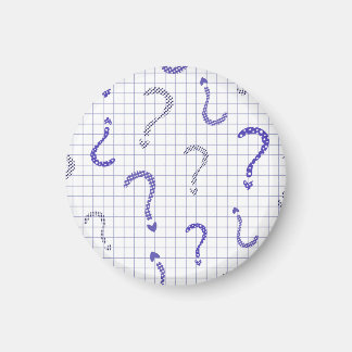 Imán Patrón continuo de signo de interrogación azul